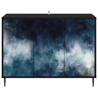 Sideboard RAALTE Black Oak 102 x 33 x 76 cm Engineered Wood