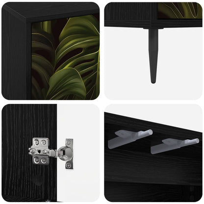 Sideboard ELBURG Black Oak 102 x 33 x 76 cm Engineered Wood