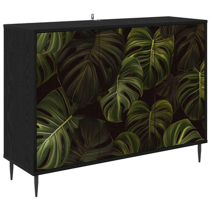 Sideboard ELBURG Black Oak 102 x 33 x 76 cm Engineered Wood