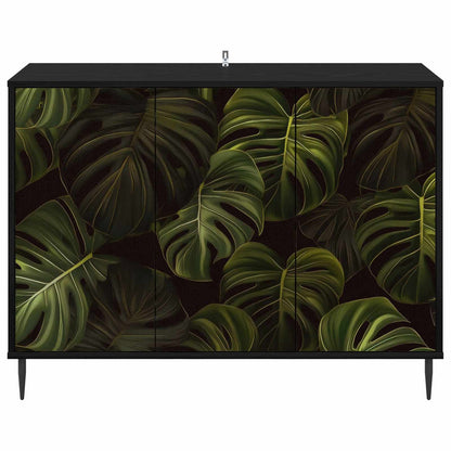 Sideboard ELBURG Black Oak 102 x 33 x 76 cm Engineered Wood