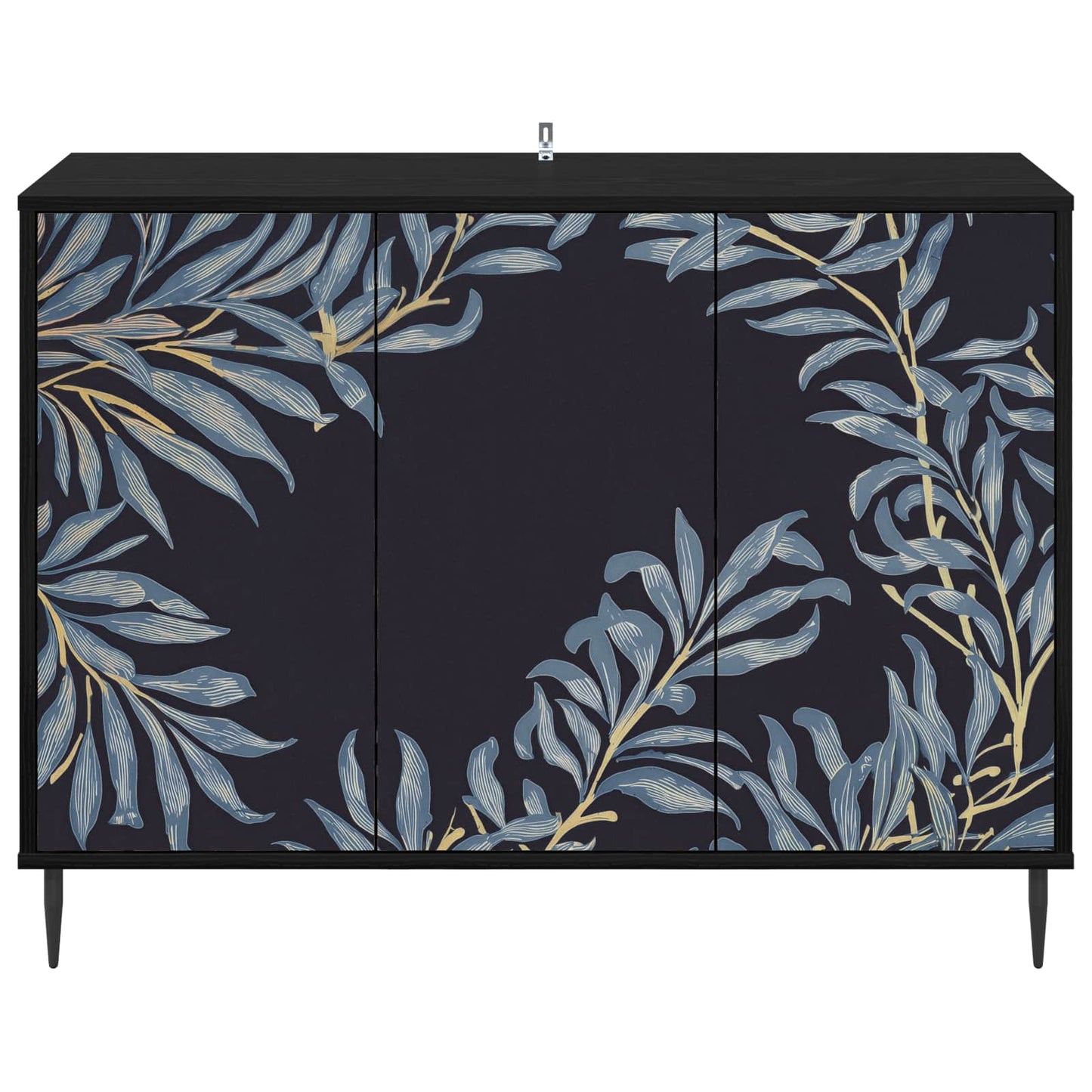 Sideboard DOKKUM Black Oak 102 x 33 x 76 cm Engineered Wood