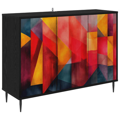 Sideboard HEESCH Black Oak 102 x 33 x 76 cm Engineered Wood