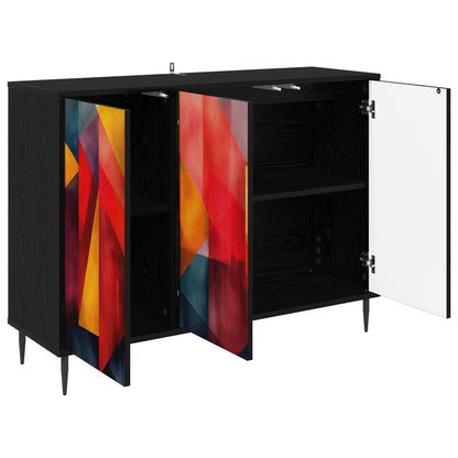 Sideboard HEESCH Black Oak 102 x 33 x 76 cm Engineered Wood