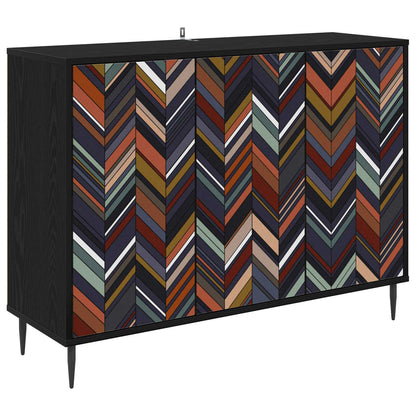 Sideboard OMMEN Black Oak 102 x 33 x 76 cm Engineered Wood
