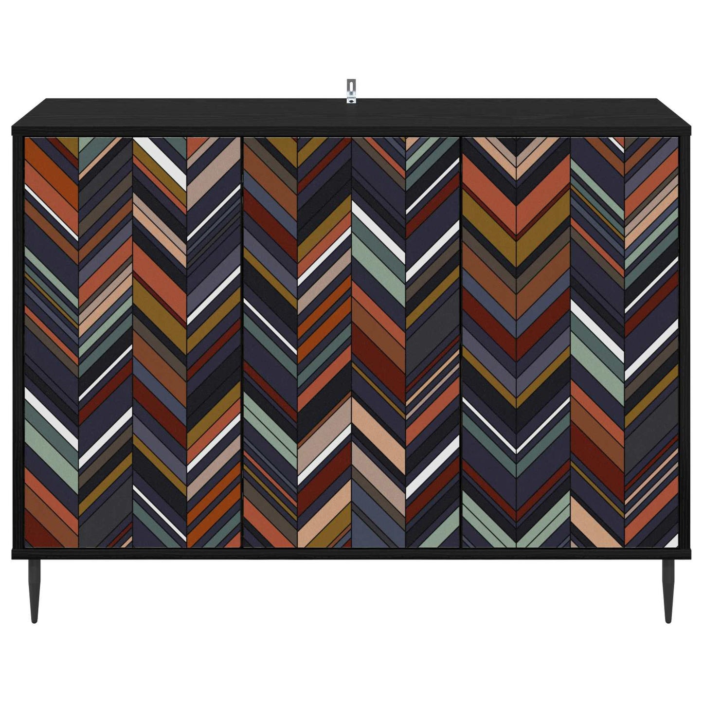 Sideboard OMMEN Black Oak 102 x 33 x 76 cm Engineered Wood