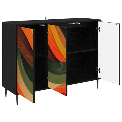 Sideboard BONN Black Oak 102 x 33 x 76 cm Engineered Wood