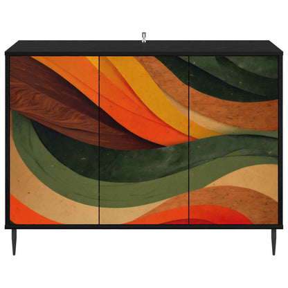 Sideboard BONN Black Oak 102 x 33 x 76 cm Engineered Wood