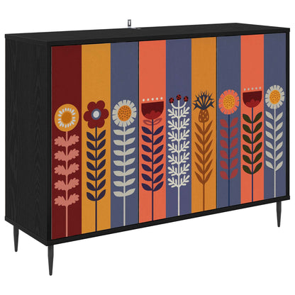 Sideboard ESSEN Black Oak 102 x 33 x 76 cm Engineered Wood