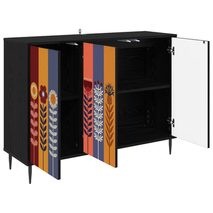 Sideboard ESSEN Black Oak 102 x 33 x 76 cm Engineered Wood