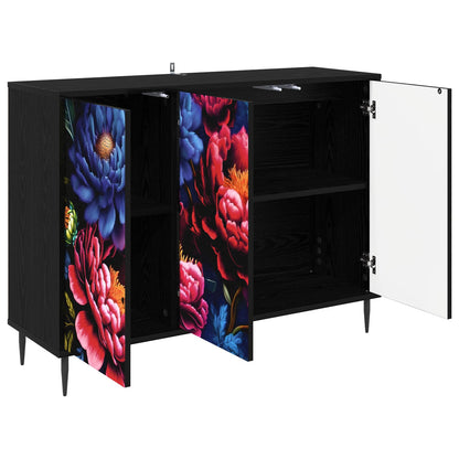 Sideboard KIEL Black Oak 102 x 33 x 76 cm Engineered Wood