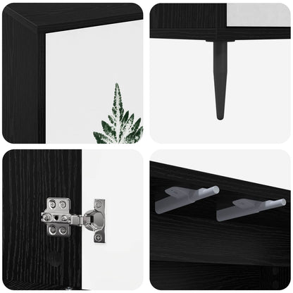 Sideboard HANAU Black Oak 102 x 33 x 76 cm Engineered Wood