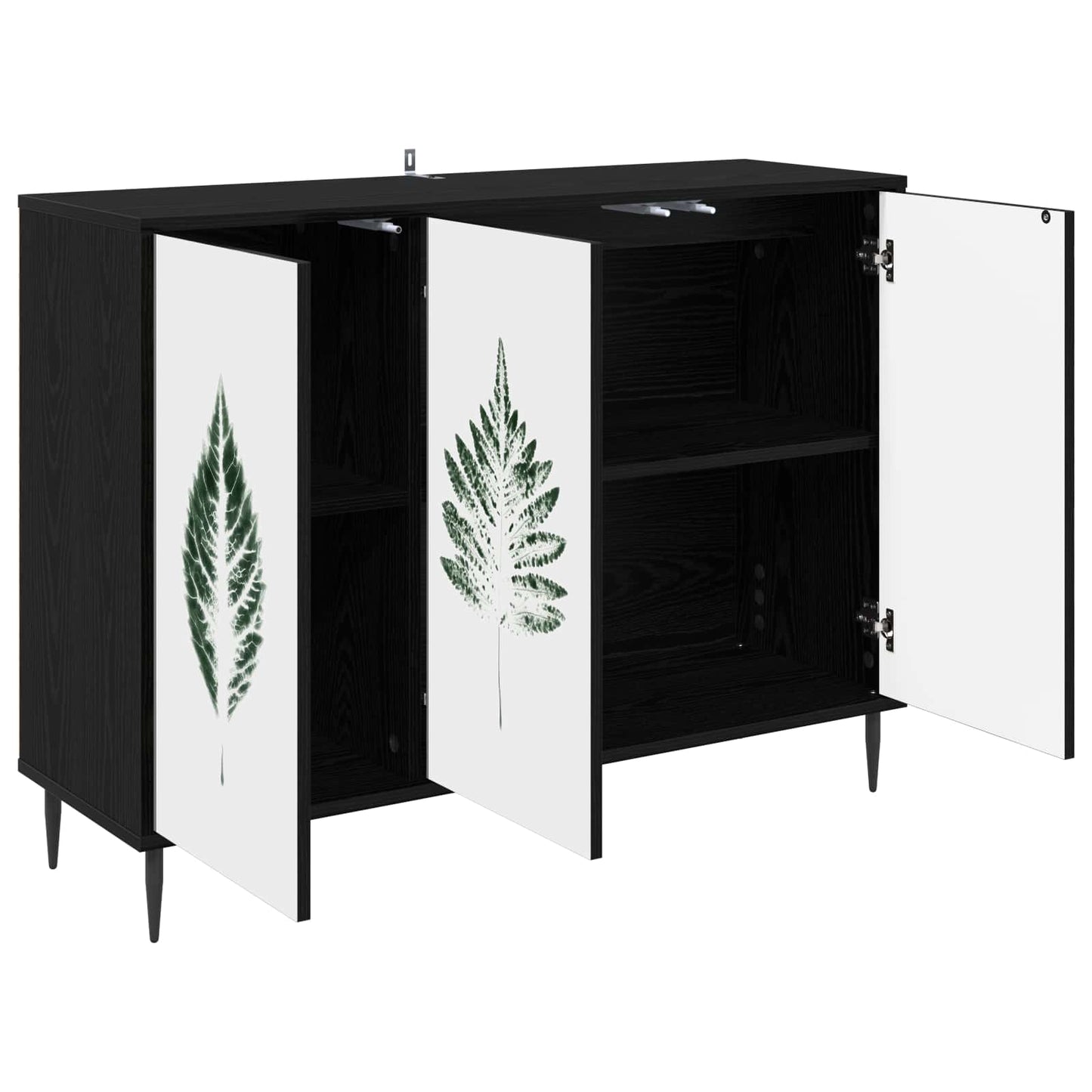 Sideboard HANAU Black Oak 102 x 33 x 76 cm Engineered Wood