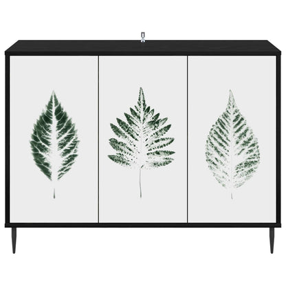 Sideboard HANAU Black Oak 102 x 33 x 76 cm Engineered Wood