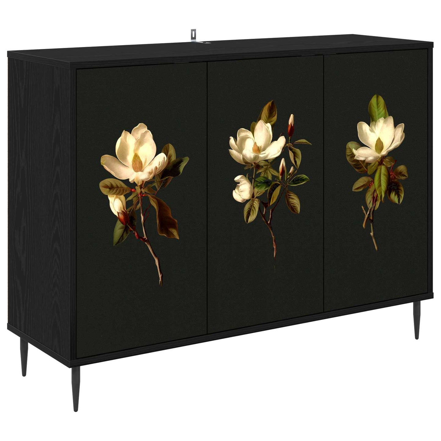 Sideboard BREMEN Black Oak 102 x 33 x 76 cm Engineered Wood