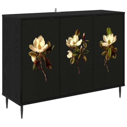 Sideboard BREMEN Black Oak 102 x 33 x 76 cm Engineered Wood