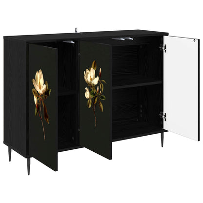 Sideboard BREMEN Black Oak 102 x 33 x 76 cm Engineered Wood
