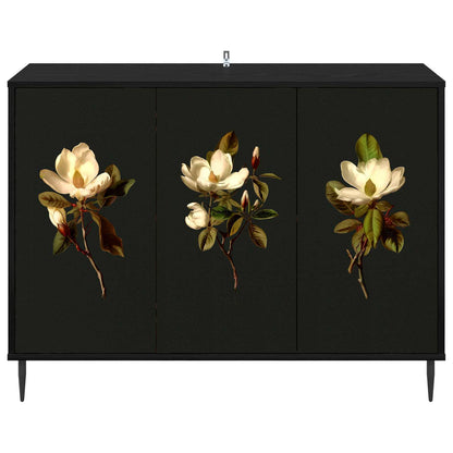 Sideboard BREMEN Black Oak 102 x 33 x 76 cm Engineered Wood