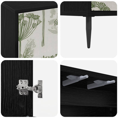 Sideboard GOTHA Black Oak 102 x 33 x 76 cm Engineered Wood