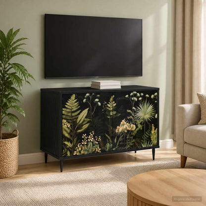 TV Cabinet RHENEN 69 x 33 x 50.5 cm Black Oak Engineered Wood
