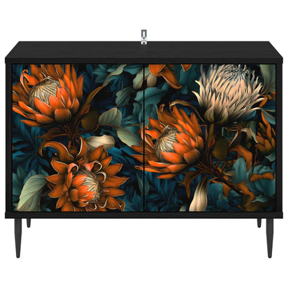 TV Cabinet LOCHEM 69 x 33 x 50.5 cm Black Oak Engineered Wood