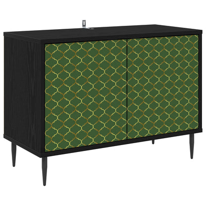 TV Cabinet GELEEN 69 x 33 x 50.5 cm Black Oak Engineered Wood