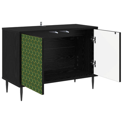 TV Cabinet GELEEN 69 x 33 x 50.5 cm Black Oak Engineered Wood