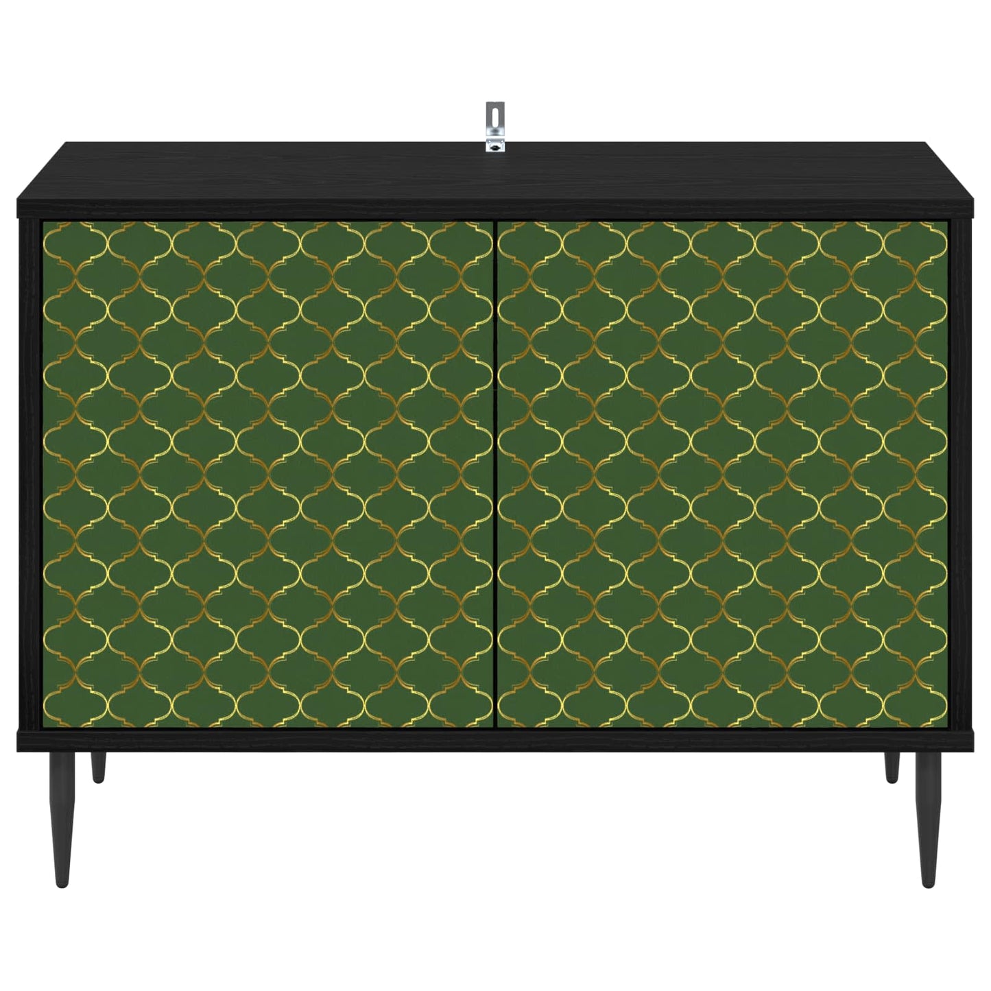 TV Cabinet GELEEN 69 x 33 x 50.5 cm Black Oak Engineered Wood