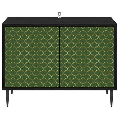 TV Cabinet GELEEN 69 x 33 x 50.5 cm Black Oak Engineered Wood