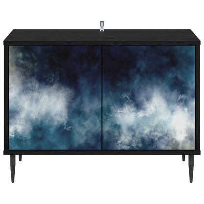 TV Cabinet RAALTE 69 x 33 x 50.5 cm Black Oak Engineered Wood