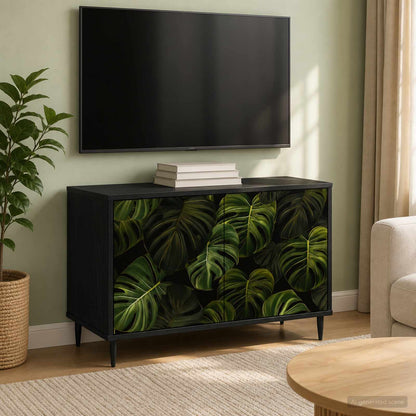 TV Cabinet ELBURG 69 x 33 x 50.5 cm Black Oak Engineered Wood