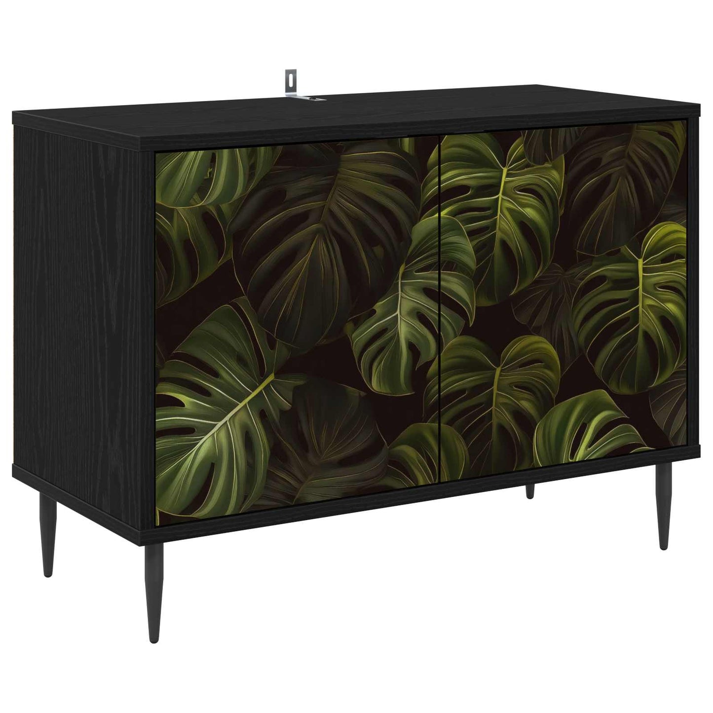 TV Cabinet ELBURG 69 x 33 x 50.5 cm Black Oak Engineered Wood
