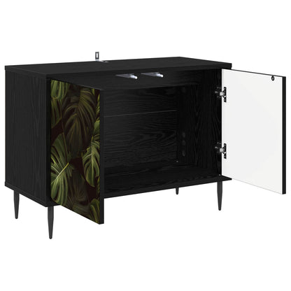 TV Cabinet ELBURG 69 x 33 x 50.5 cm Black Oak Engineered Wood