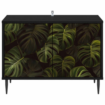 TV Cabinet ELBURG 69 x 33 x 50.5 cm Black Oak Engineered Wood