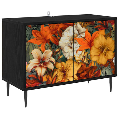 TV Cabinet GENNEP 69 x 33 x 50.5 cm Black Oak Engineered Wood