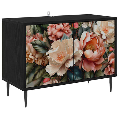 TV Cabinet BORNE 69 x 33 x 50.5 cm Black Oak Engineered Wood