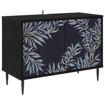 TV Cabinet DOKKUM 69 x 33 x 50.5 cm Black Oak Engineered Wood