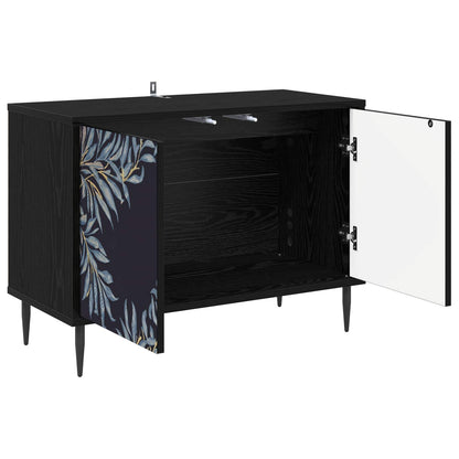 TV Cabinet DOKKUM 69 x 33 x 50.5 cm Black Oak Engineered Wood