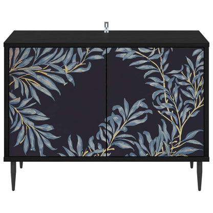 TV Cabinet DOKKUM 69 x 33 x 50.5 cm Black Oak Engineered Wood
