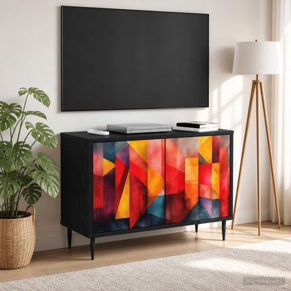 TV Cabinet HEESCH 69 x 33 x 50.5 cm Black Oak Engineered Wood