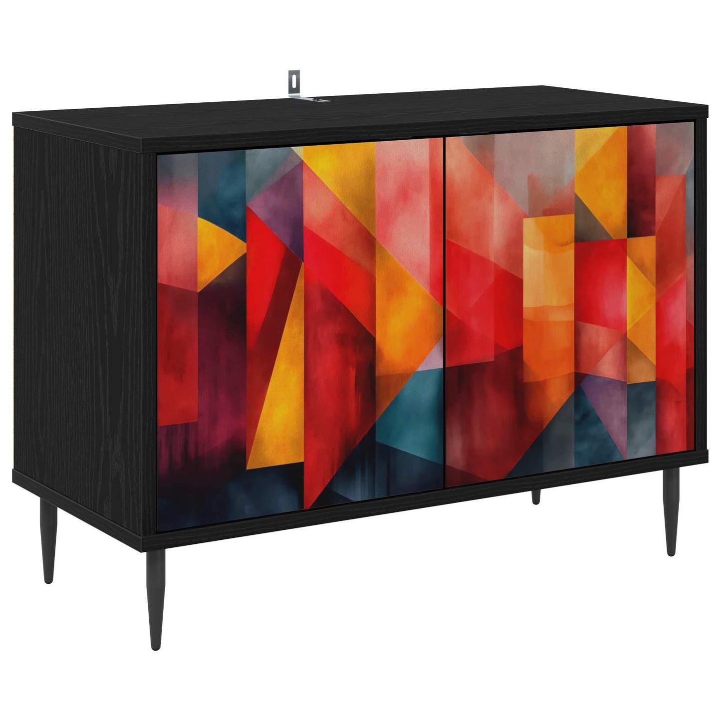 TV Cabinet HEESCH 69 x 33 x 50.5 cm Black Oak Engineered Wood