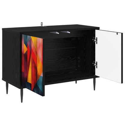 TV Cabinet HEESCH 69 x 33 x 50.5 cm Black Oak Engineered Wood
