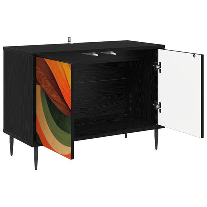 TV Cabinet BONN 69 x 33 x 50.5 cm Black Oak Engineered Wood