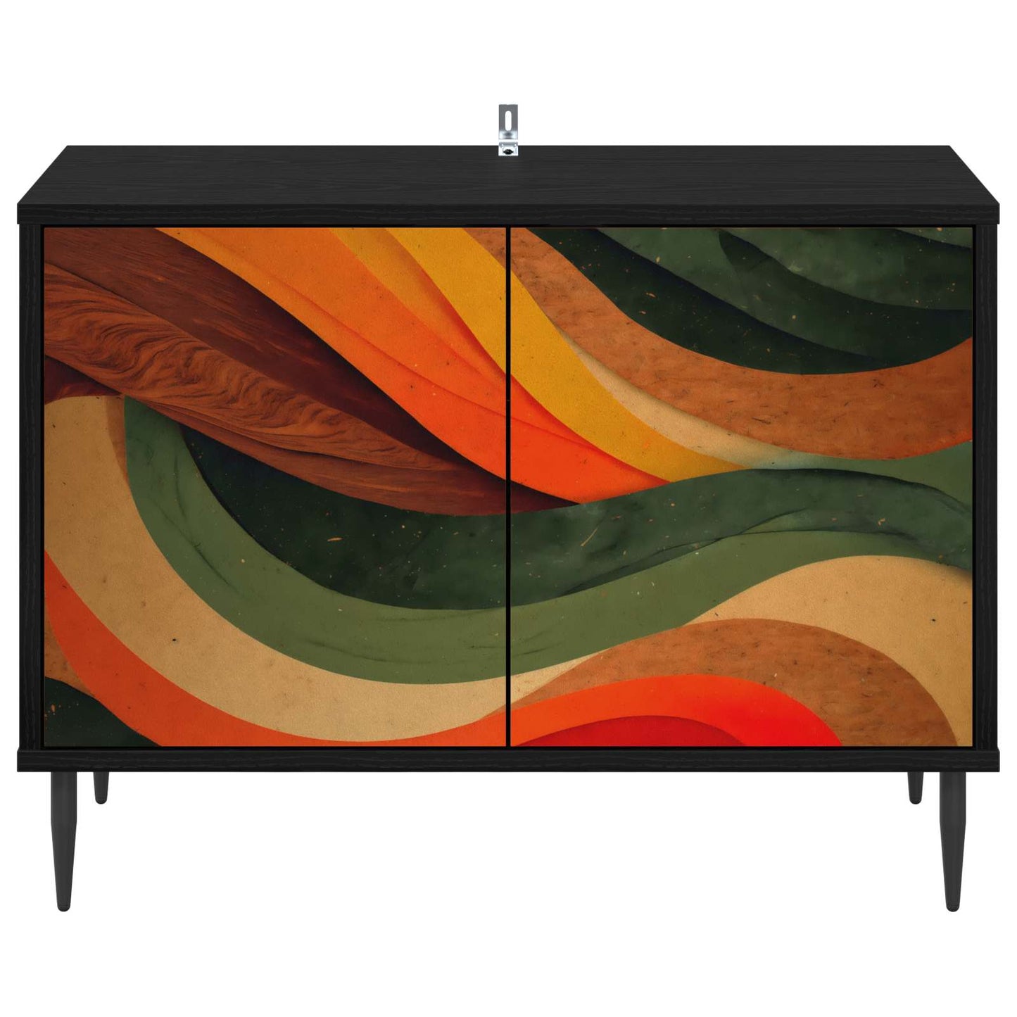 TV Cabinet BONN 69 x 33 x 50.5 cm Black Oak Engineered Wood