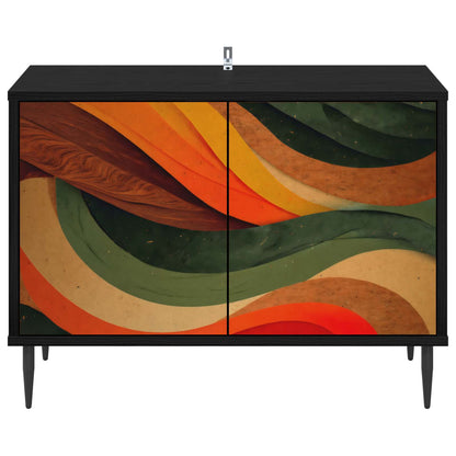 TV Cabinet BONN 69 x 33 x 50.5 cm Black Oak Engineered Wood