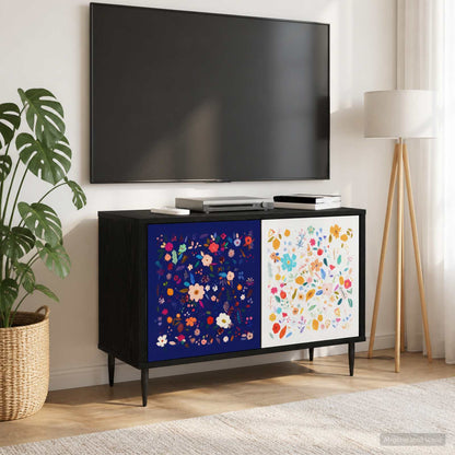 TV Cabinet MAINZ 69 x 33 x 50.5 cm Black Oak Engineered Wood