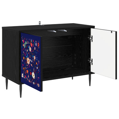 TV Cabinet MAINZ 69 x 33 x 50.5 cm Black Oak Engineered Wood