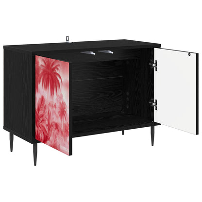TV Cabinet AACHEN 69 x 33 x 50.5 cm Black Oak Engineered Wood