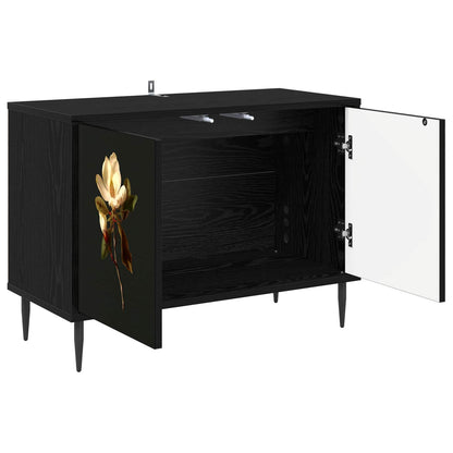 TV Cabinet BREMEN 69 x 33 x 50.5 cm Black Oak Engineered Wood