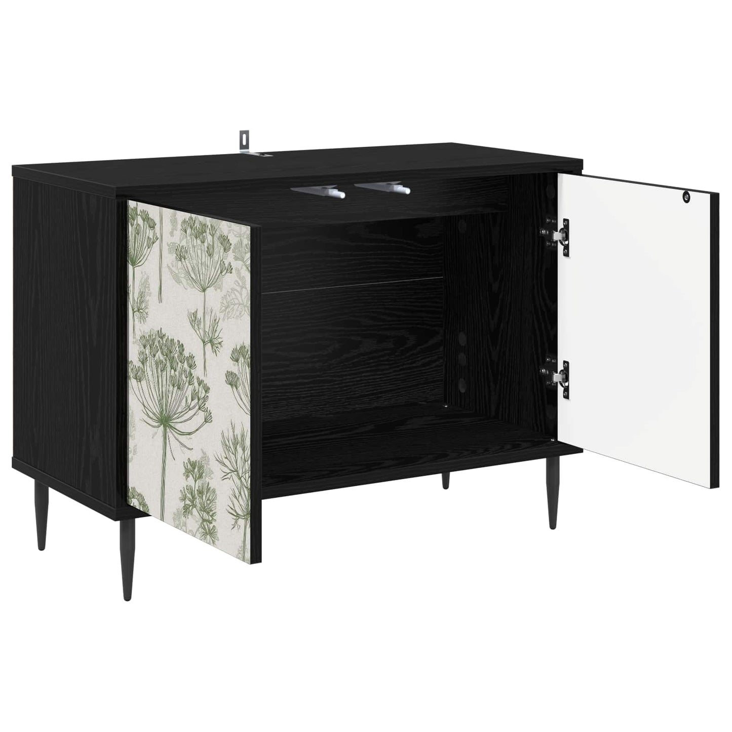 TV Cabinet GOTHA 69 x 33 x 50.5 cm Black Oak Engineered Wood