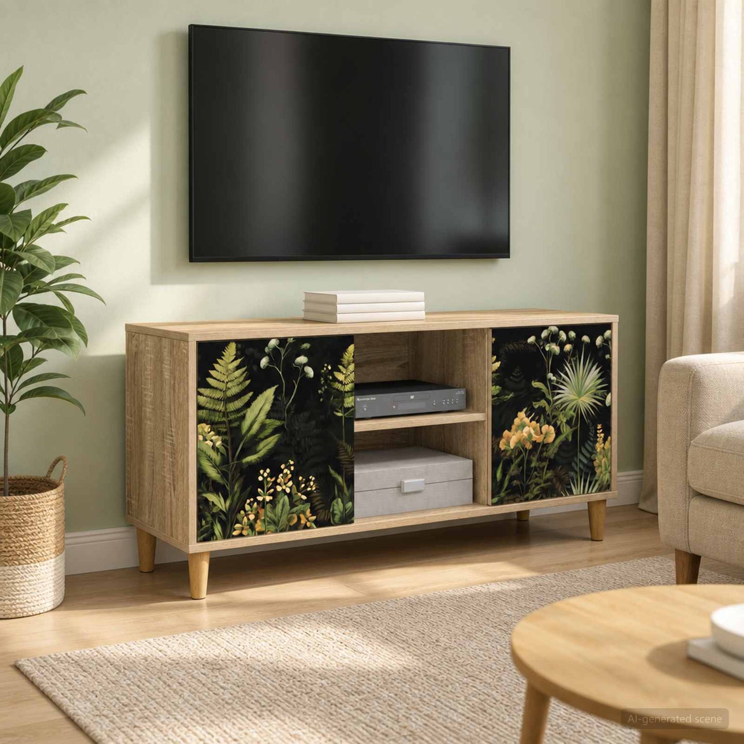 TV Cabinet RHENEN 102 x 33 x 50 cm Sonoma Engineered Wood